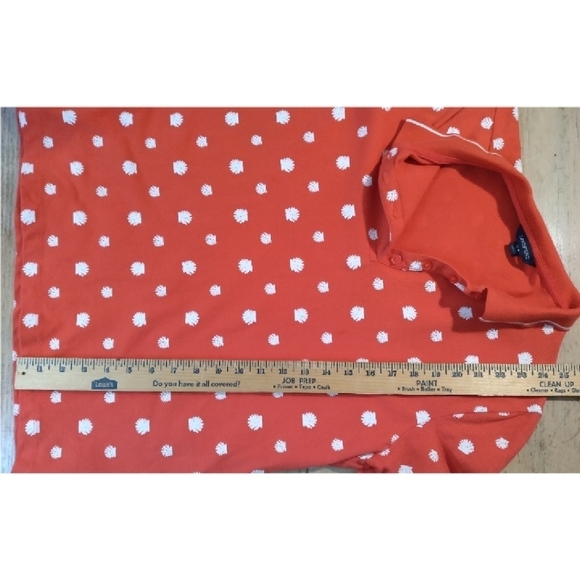 Lands' End red collared polo with shell print - Picture 8 of 8